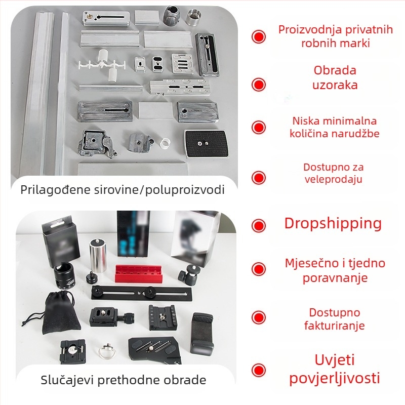 Univerzalna pločica za brzo oslobađanje od aluminijskog legura, za tripod s pan-tilt glavom i DSLR kameru – fotografski pribor