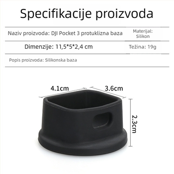 Silikonska fiksna baza za DJI Pocket 4/3, protuklizni prošireni dodatak za Osmo Pocket gimbal
