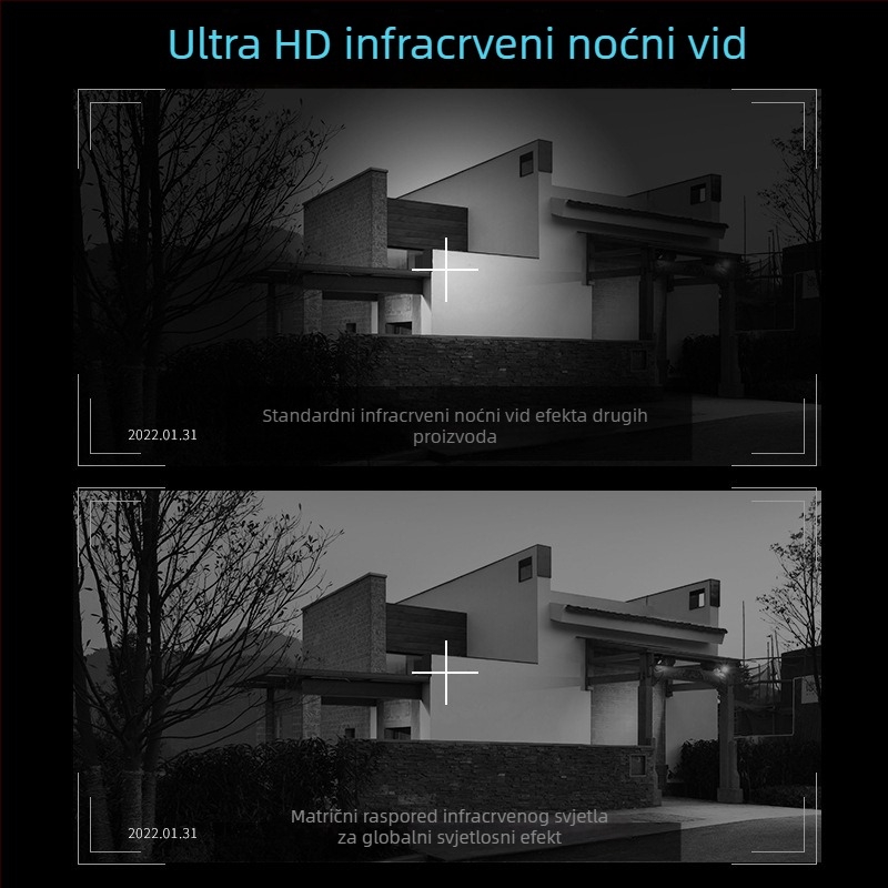 Pametna kućna sigurnosna kamera s pan-tilt funkcijom, daljinsko upravljanje putem mobilnog, 360° panoramski pogled, bežični Wi‑Fi unutarnje praćenje kućnih ljubimaca