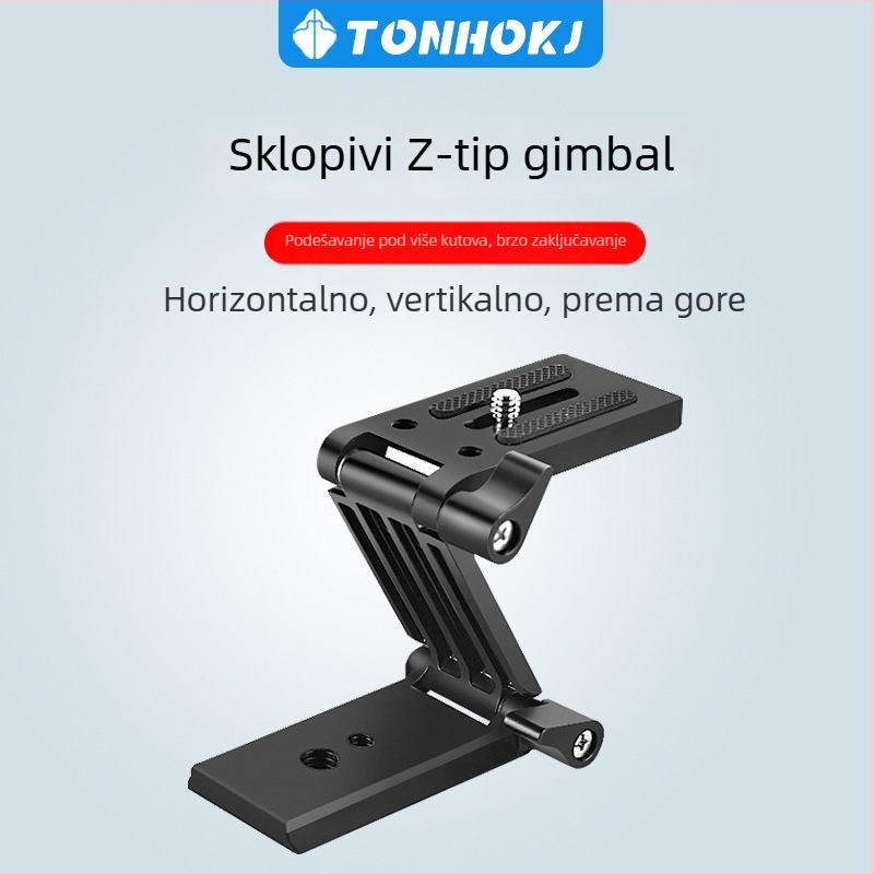 Z-tip sklопivi stolni gimball s brzim zaključavanjem za pametne telefone, DSLR kamere i slider za live streaming i snimanje