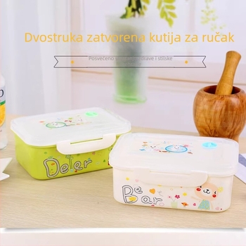 Zatvorena izolirana kutija za obrok za studente i uredske djelatnike, kompatibilna s mikrovalnom pećnicom, PP prehrambenog stupnja