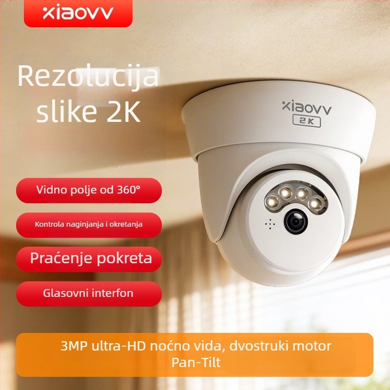 Xiaovv unutarnja bežična kamera s Wi-Fi, daljinski pregled putem pametnog telefona, HD nadzor za dom i trgovinu