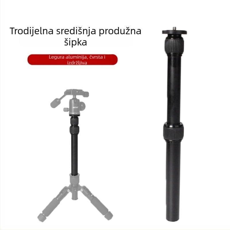 Produžetak središnje kolone za stativ i monopod s držačem za telefon i gimbal stabilizator