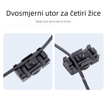 Držač klipsa za kabel fotoaparata za bezzrcalne i DSLR kamere, aluminijska legura, dimenzije 17,5×20×40 mm, težina 20 g