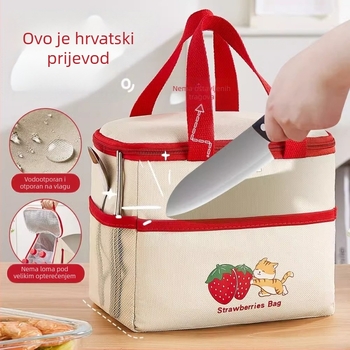 Izolirana torba za ručak za kancelarijske zaposlenike, s aluminijskom folijom, debela, jednostavan dizajn