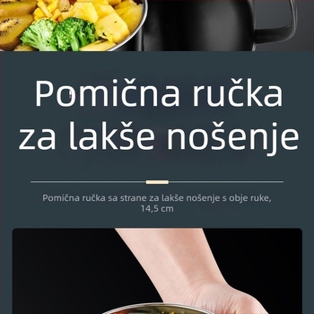 Termošalica od 316 nehrđajućeg čelika, dvostruka izolacija, za obrok i rezance
