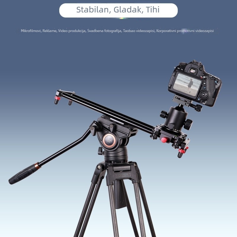 DSLR tiha šina za video snimanje, karbonska šina dužine 40 cm s panoramskim i nagibnim pomakom uz amortizaciju