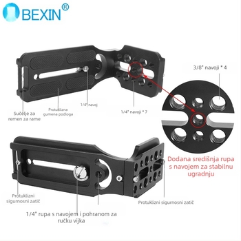 BEXIN L-tip vertikalna pločica s brzom otpuštanja za DSLR, kompatibilna sa Zhiyun SC i DJI stabilizatorima
