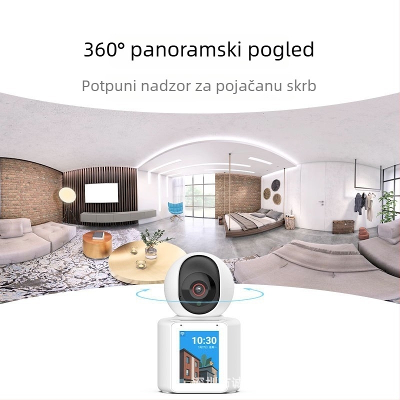 Domaća videokamera s daljinskim praćenjem putem pametnog telefona, 360° pokrivenost za skrb o starijima i djeci