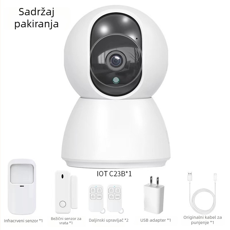 WiFi kamera za nadzor s HD snimkom, inteligentni alarm protiv krađe i bežični sustav uzbune