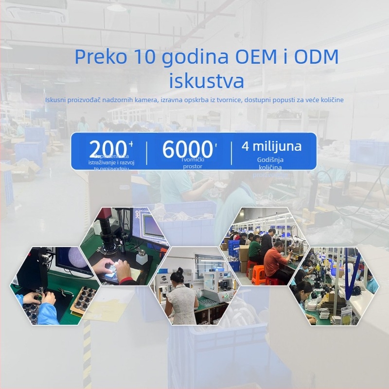 ICSEE Xiongmai kućna solarna kamera s niskom potrošnjom, Wi‑Fi, pohrana u oblaku, noćno vidjenje u punoj boji