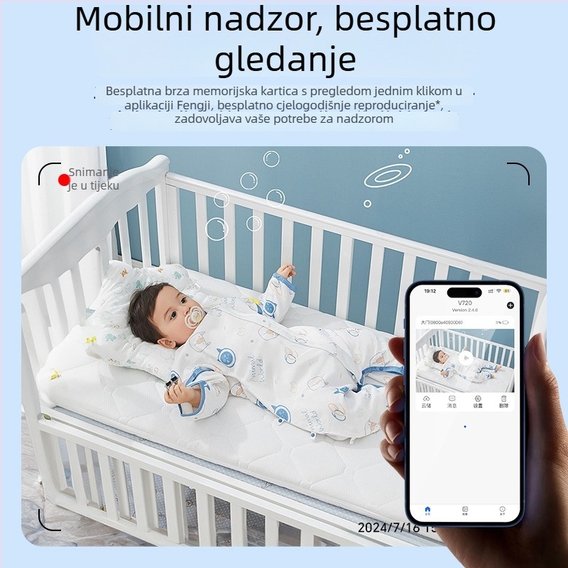 X9 kompaktna kvadratna bežična Wi-Fi IP kamera za kućno praćenje s baterijom
