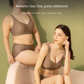 Plus veličine bešivna grudnjica, lagani ljetni model, najlon-spandeks materijal, oblikuje siluetu i vizualno smanjuje volumen grudi