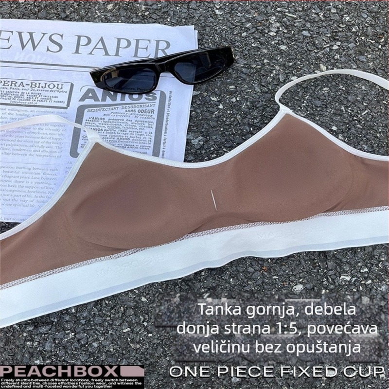 Ženski bežični push-up grudnjak set, seksi dizajn u američkom stilu, 3/4 košarice, udoban sportski grudnjak