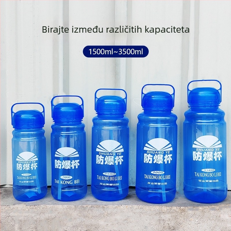 Povećana eksplozijski otporna boca za vodu za gradilišta, velika kapaciteta, plastična, otporna na visoke temperature, svemirska šalica