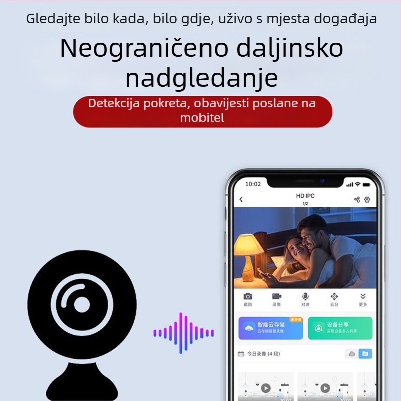 Wi‑Fi kamera veličine palca za daljinsko praćenje, bežični kućni monitor, prijenosno snimanje 1080p