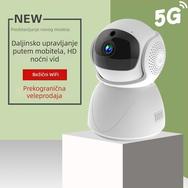 5G bežična kamera s 1080p HD noćnim vidom, Wi‑Fi dvoband, unutarnji kućni monitor za daljinski nadzor