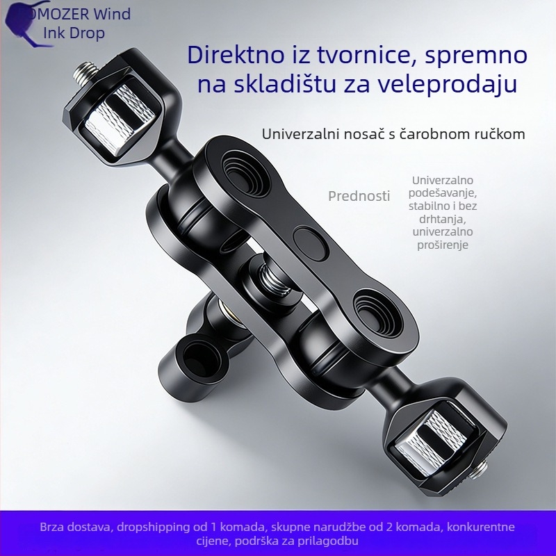 Višenamjenski aluminijski magični držač s 1/4-inč navojem za monitor, rasvjetu i mikrofon – fotografska oprema