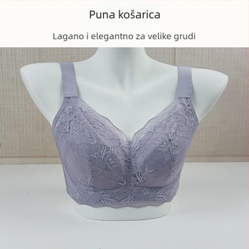 Plus veličine grudnjak s tankim krojem, mekanim čeličnim okvirom, cijeli košarica, oblikovanje, protiv opuštanja