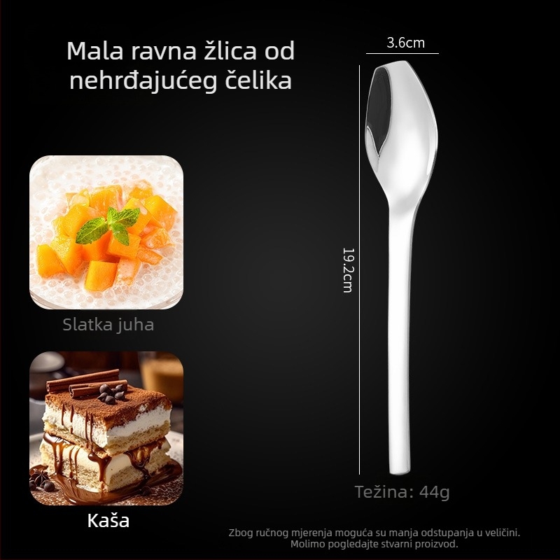 Set žlica od nehrđajućeg čelika, japanski stil, za kućnu upotrebu, minimalistički dizajn, žlica za med i mala jušna žlica