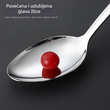 Žlica za serviranje od nehrđajućeg čelika 304, velika, duga drška, za kućnu i komercijalnu upotrebu, žlica za juhu, buffé žlica za hotele i restorane
