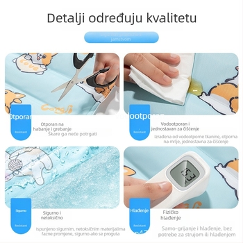 Ljetna rashladna podloga za mačke i pse, mekani gel za hlađenje, otporna na ogrebotine, velika rashladna podloga