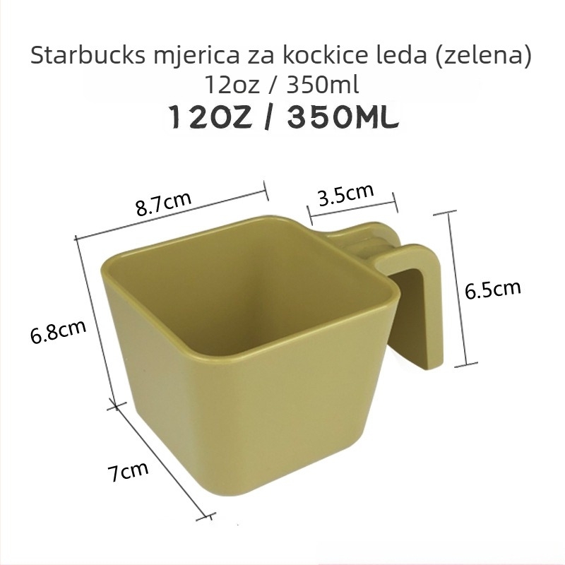 Frappuccino mjerna žličica – kafić stil, četvrtasta žličica za prašak, plastična lopatica za led, PC žličica, posuda za pečenje i led
