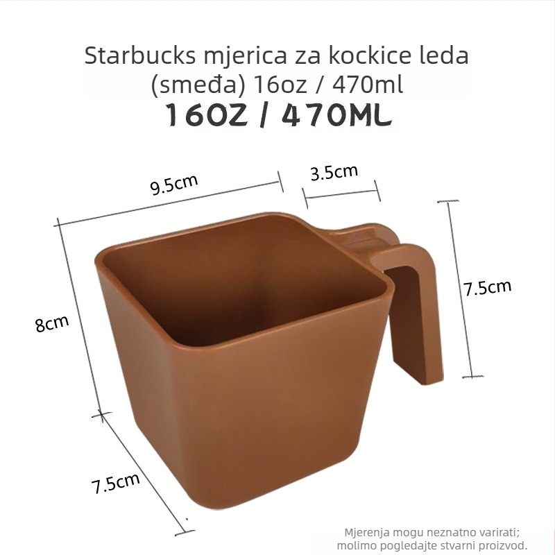 Frappuccino mjerna žličica – kafić stil, četvrtasta žličica za prašak, plastična lopatica za led, PC žličica, posuda za pečenje i led