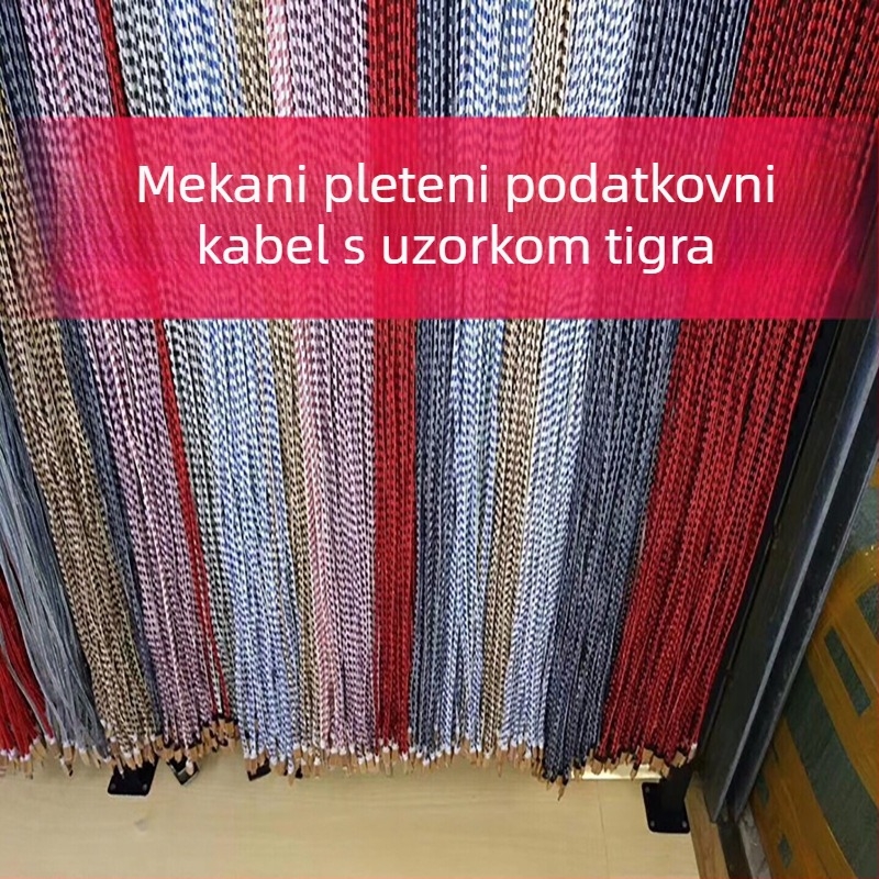 Najlonski pleteni USB kabel za punjenje i prijenos podataka s Lightning, Micro-USB i USB-C konektorima, duljine 2 m ili 3 m.