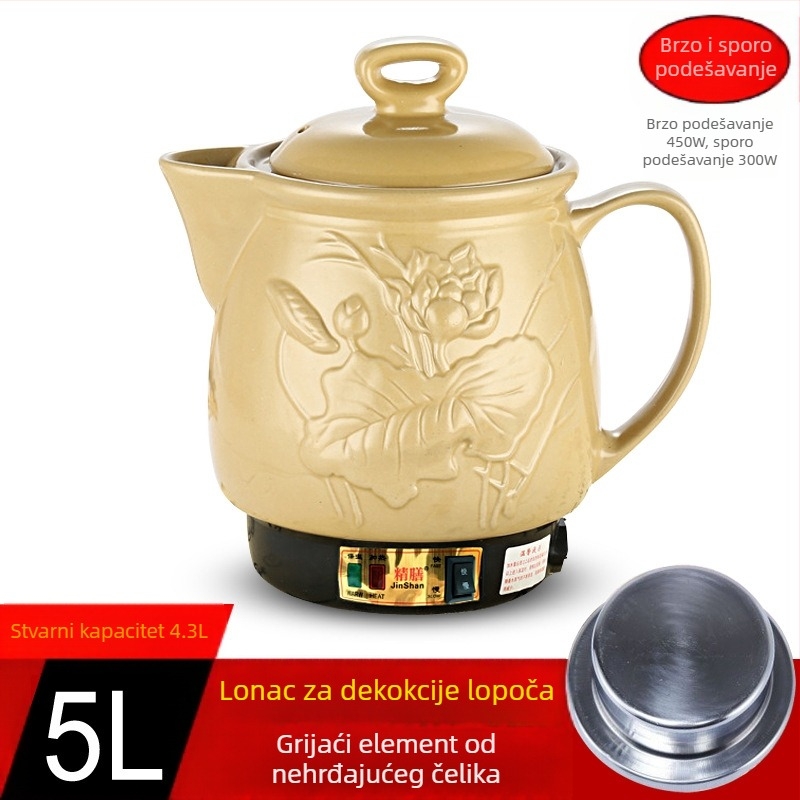 Automatska posuda za dekokciju tradicionalne kineske medicine, keramička, 4L+, JS-40A, priključena na struju