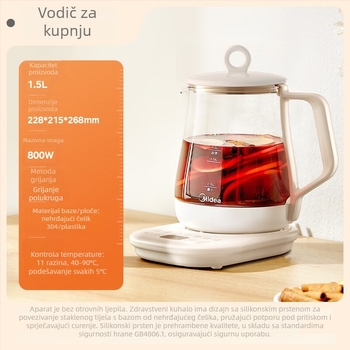 Midea MK-Y12Q Višenamjenski čajnik za cvjetni čaj – električni čajnik