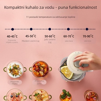 Linglu stakleni električni čajnik 0.8 L LR021 s podesivom temperaturom