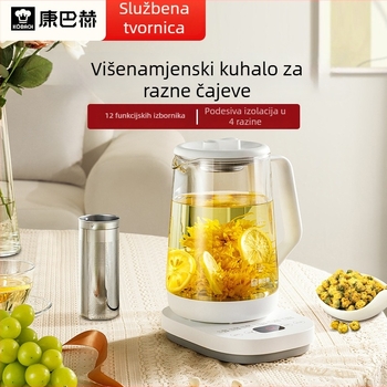 Konbach staklena posuda za zdravlje, odvar i čaj, digitalni termostat, dodirno upravljanje, 1.5 L, 220V, model Kyy-151