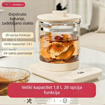 Zdravstveni čajnik, kompaktni uredski model, potpuno automatski, debelo staklo, toplinska izolacija, višenamjenski čajnik za kuhanje vode