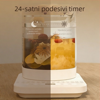 Zdravstveni čajnik, kompaktni uredski model, potpuno automatski, debelo staklo, toplinska izolacija, višenamjenski čajnik za kuhanje vode