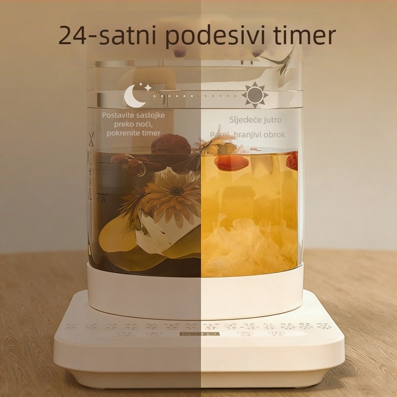 Zdravstveni čajnik, kompaktni uredski model, potpuno automatski, debelo staklo, toplinska izolacija, višenamjenski čajnik za kuhanje vode