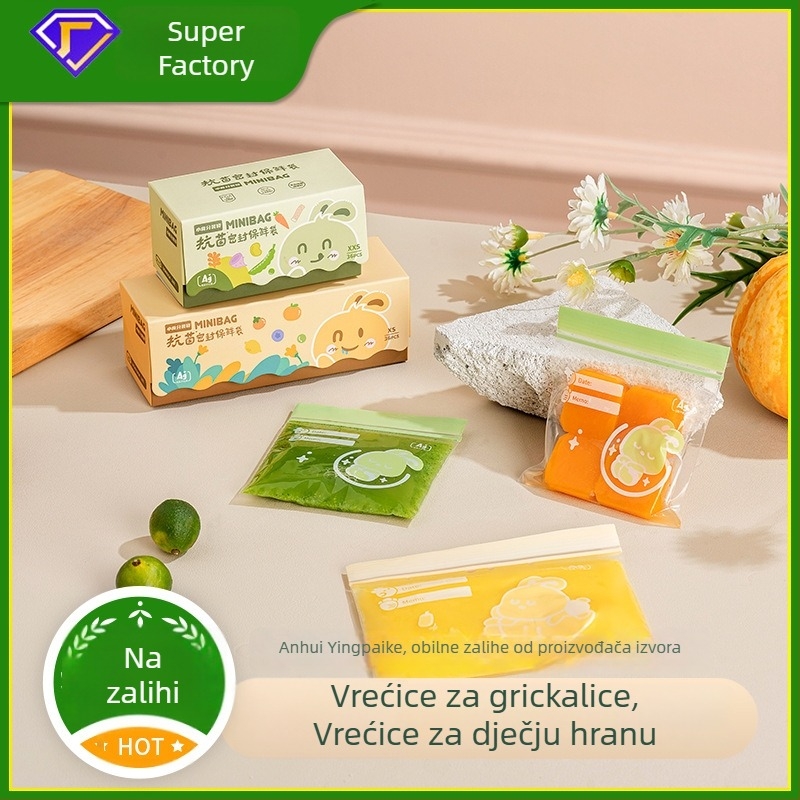Vrećice za grickalice vrhunske kvalitete, zatvorene vrećice za bebe, pohrana voćnih međuobroka i očuvanje svježine