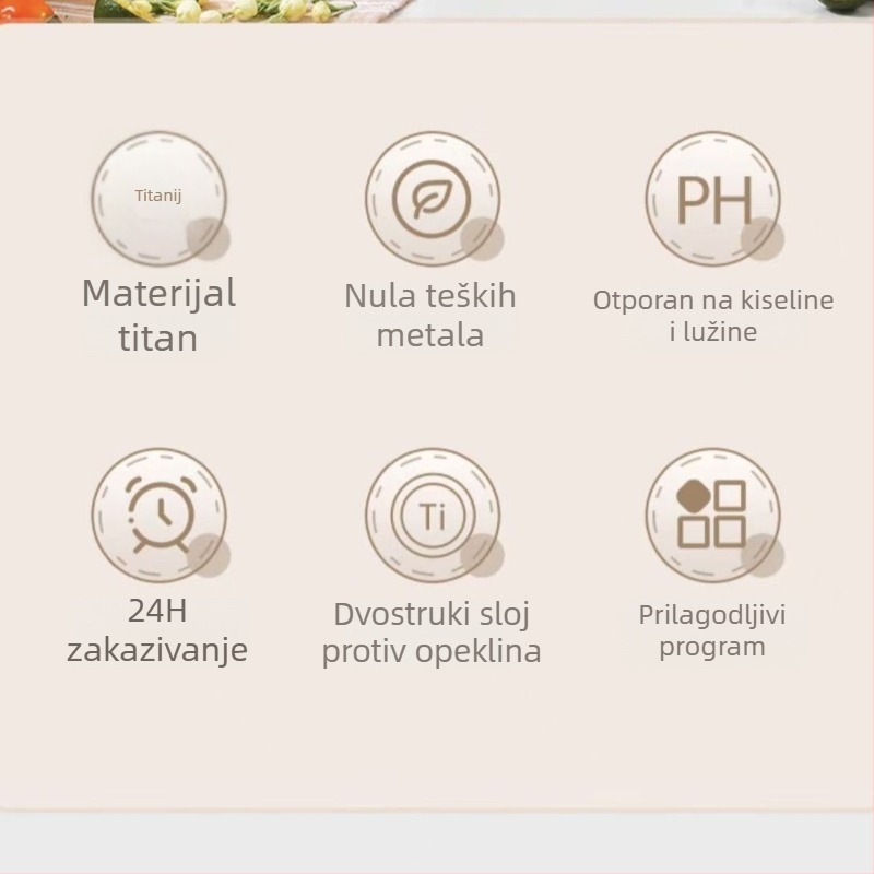 Zhenmi Čista Titanijska Zdravstvena Lončica Za Kućnu Upotrebu, Kompaktni Višenamjenski Automatski Grijač Vode, Lonac Za Čaj S Cvijećem, Uređaj Za Pripremu Čaja U Uredu