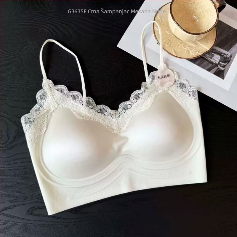Nova linija donjeg rublja inspirirana šumom, bezšivna frančuska čipka s sjajnim efektom, push-up za male grudi, lijep leđa, šalice srednje debljine, bandeau, udobno žensko donje rublje