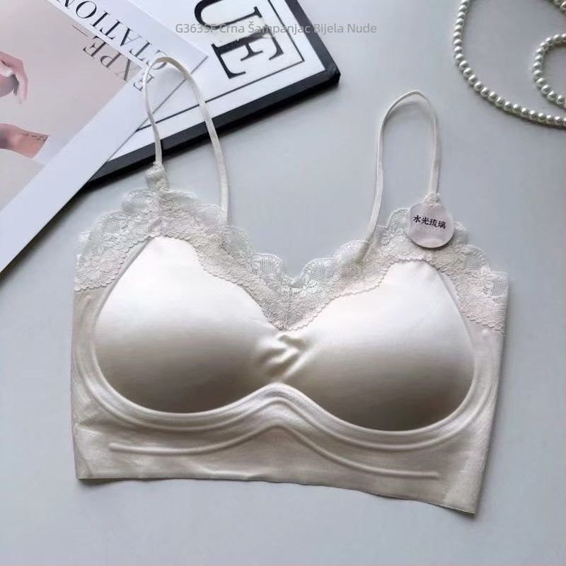 Nova linija donjeg rublja inspirirana šumom, bezšivna frančuska čipka s sjajnim efektom, push-up za male grudi, lijep leđa, šalice srednje debljine, bandeau, udobno žensko donje rublje