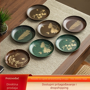 Mješinga podložna za čajnik s podlogom za sušenje – mala ploča za japansku čajnu ceremoniju, baza čajnika od purpurne glinene