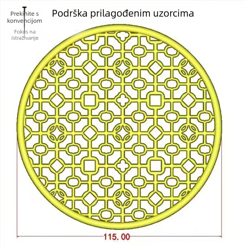 Drveni dodaci za čajnu tacnu: toplinski izolacijska metalna podloga, nosač za čajnik i odvodni list