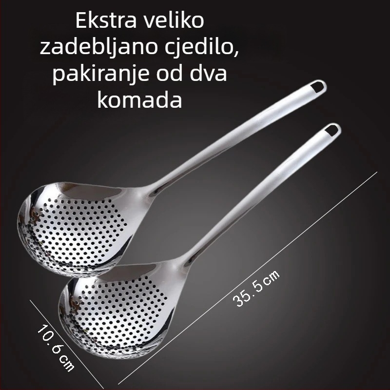 Nehrđajuće čelično kuhinjsko sito za rezance i dumplings, hrana kvaliteta, za kućnu upotrebu, s mrežicom za odvod ulja
