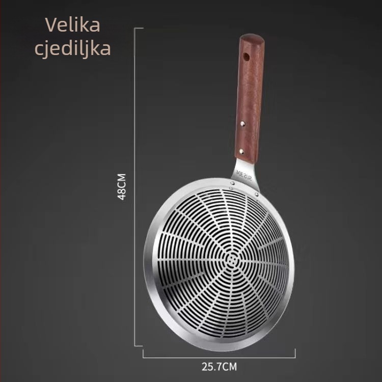 Filter od nehrđajućeg čelika 304, velika debela cjediljka za prženje i vruću posudu, kućni kuhinjski filtr