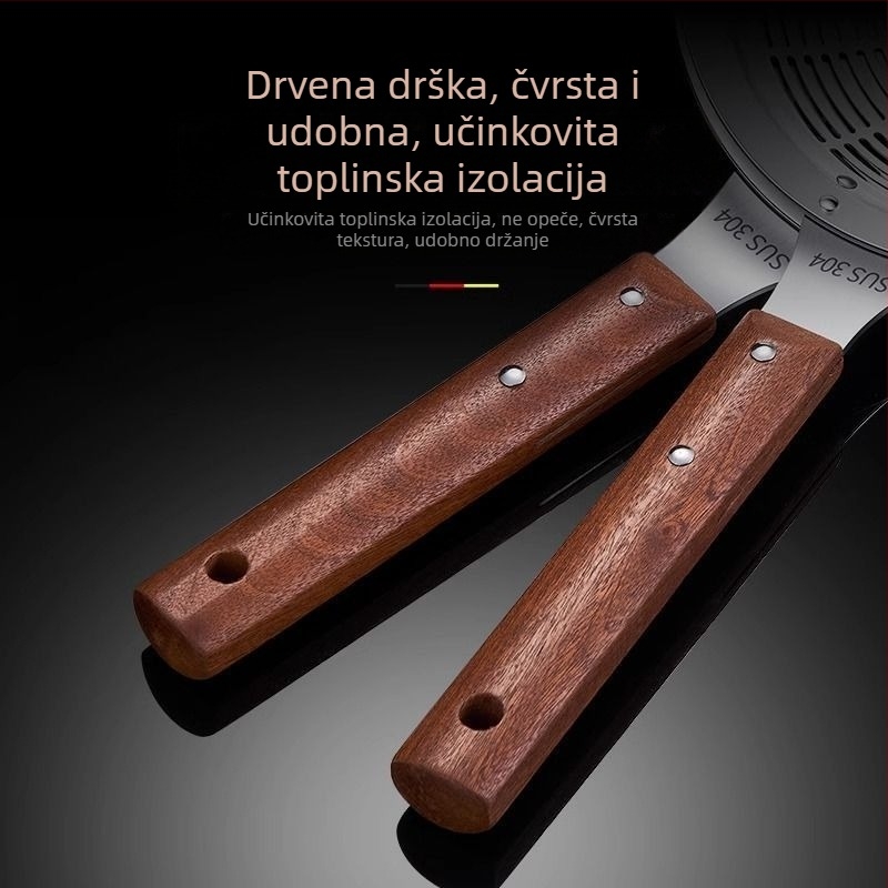 Filter od nehrđajućeg čelika 304, velika debela cjediljka za prženje i vruću posudu, kućni kuhinjski filtr