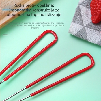 Nehrđajuća čelična žlica za bubble tea s dubokom mrežicom za perle