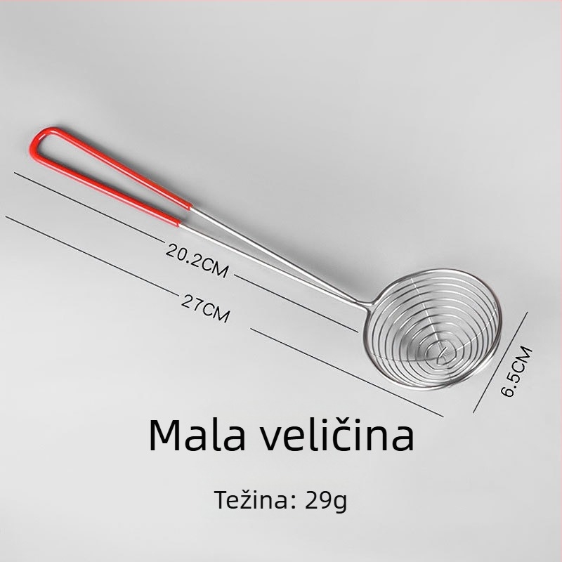 Nehrđajuća čelična žlica za bubble tea s dubokom mrežicom za perle