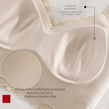 Daimiao Jesenska kolekcija: Francuska čipkasta grudnjak za male grudi, puni košarice, push-up, s ugrađenim topom, mekan materijal, lijep leđa, čvrste košarice