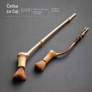 Bambusna četka za čaj – u obliku pera, ručno izrađeni dodatak za čajnu ceremoniju