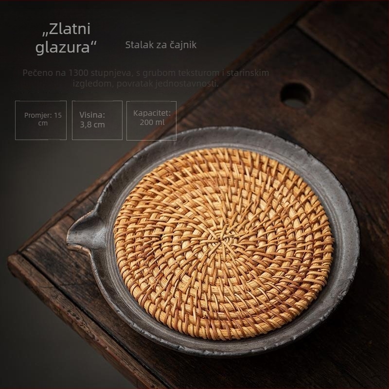 Držač čajnika u kineskom stilu, keramički poslužnik za ceremoniju čaja, mali keramički čajni stol